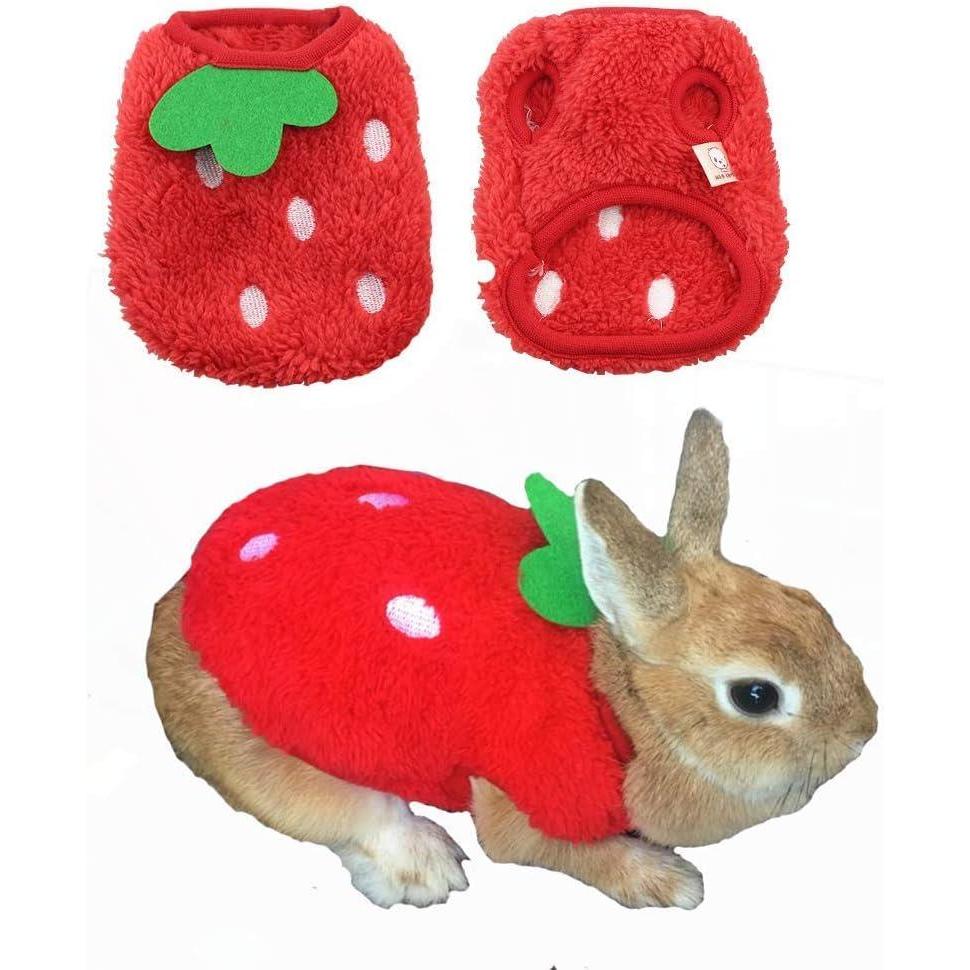 imageANIAC 3PCS Extra Small Dog Clothes Girl Boy XXXS Dogs Sweater for Chihuahua Yorkie Teacup Warm Fleece Newborn Puppy Sweatshirt Vest Winter Cat Kitten Outfit Bee 3S Chest 86quotStrawberry Red