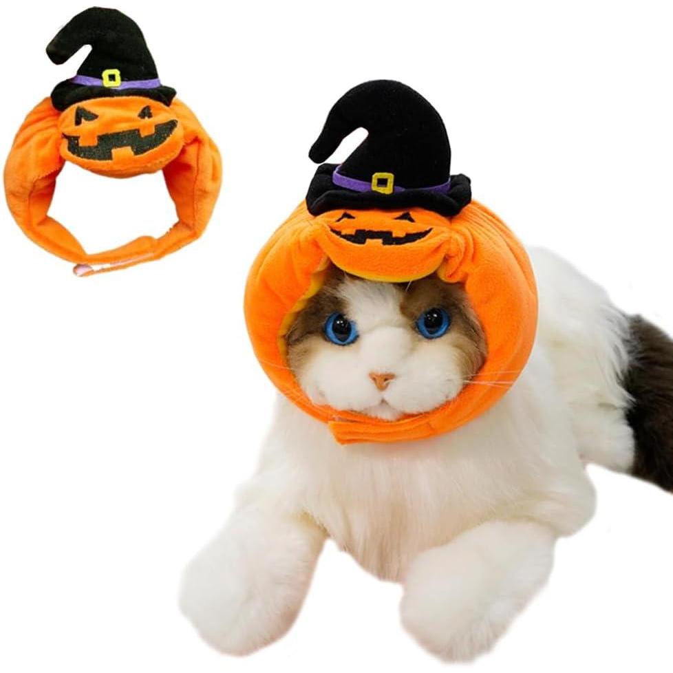imageANIAC Dog Pumpkin Costume Halloween Cat Pumpkin Outfit Funny Puppy Clothes for Small Dogs Pet Party Cosplay Accessories Orange Clohes SmallOrange Hat