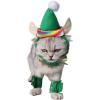 imageANIAC Dog Cat Elf Costume  Funny Puppy Headband and Collar Set Small Dog Christmas Outfit Hat Accessories for Kitten Green