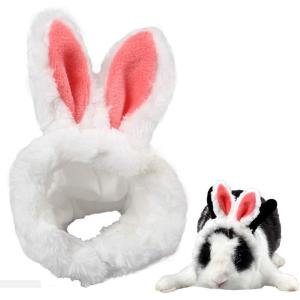 ANIAC Funny Cat Hat for Cat XXS Dog Sun Hat with Ears Hole Rabbit Outfit for Bunny Mini Sombrero Puppy Hat Party Costume Head Accessories for Kitten Kitty Small Breeds (Yellow)(Pink)