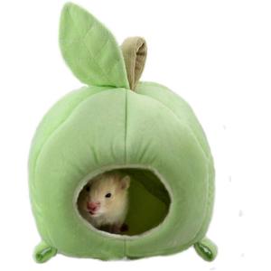 ANIAC Pet Winter Hanging Fruit House Hammock Warm Bed Nest Accessories for Hamster Guinea Pig Hedgehog Chinchilla Hamster and Small Animals (Pink)(Green)