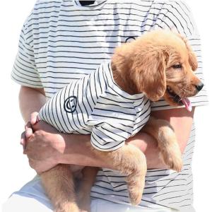 ANIAC 2 PCS Dog and Owner Matching Clothes,Cotton Dog T-Shirt and Men/Women Shirt,Striped Puppy Clothes for Small Dog,Cat Shirt,Pet and Owner Matching Outfit (Pet and Owner, Medium)(White 2 Pcs ( Pet and Owner ）)