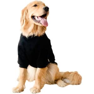 ANIAC Fall Dog Sweater with Sleeves, Basic Dog Hoodie, Warm Pet Clothes for Large Breeds 82-110 LB (8XL, Red)(Black)