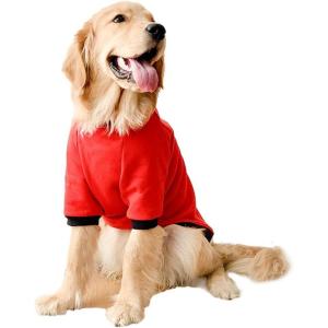 ANIAC Fall Dog Sweater with Sleeves, Basic Dog Hoodie, Warm Pet Clothes for Large Breeds 82-110 LB (8XL, Red)(Red)